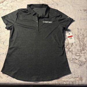 Women’s NWT Nike Dri-FIT Troy-Bilt Polo Shirt, Gray, Size L